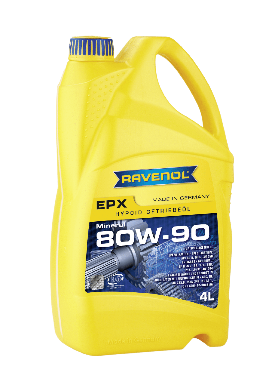 Трансмиссионное масло RAVENOL Getriebeoel EPX SAE 80W-90 GL 5, 4л