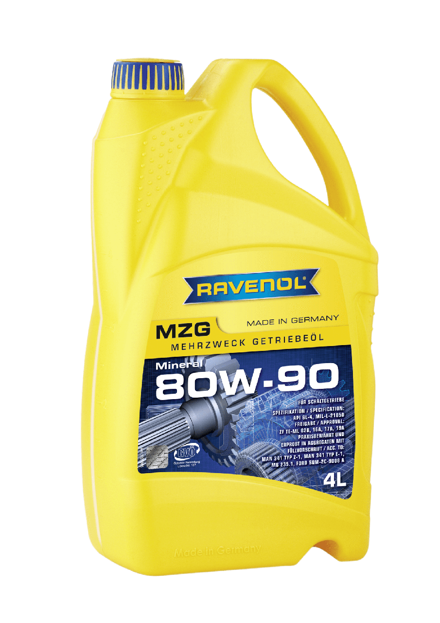 Трансмиссионное масло RAVENOL Getriebeoel MZG SAE 80W-90 GL 4, 4л