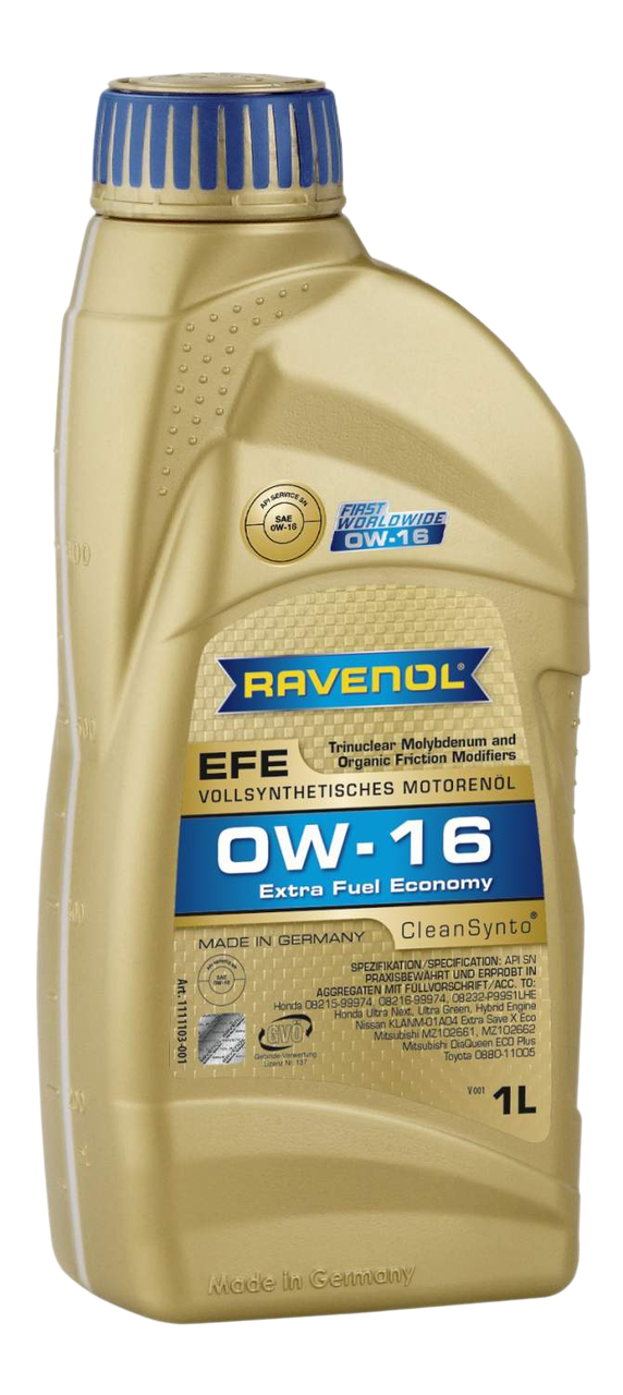 Моторное масло Ravenol EFE Extra Fuel Economy SAE 0W-16, 1л