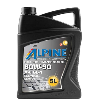 Трансмиссионное масло ALPINE Gear Oil 80W90 GL-4, 5л