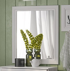 Зеркало 800 Бритни - Анкор светлый / Белое дерево (Рикко)