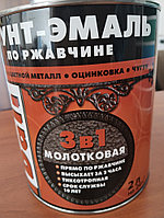 Молотковая грунт эмаль по ржавчине 3 в 1 Dali 0.75л, черный