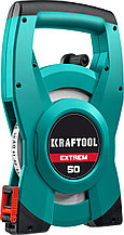 KRAFTOOL 50 м, геодезическая стальная мерная лента (34185-50)