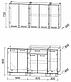 Кухня Мила Лайт 1.5 м Белый платинум, фото 3