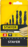 STAYER M-type, 8 шт: 3-4-5-6-7-8-9-10 мм, набор спиральных сверл по дереву (2942-H8), фото 2
