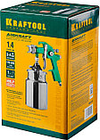 KRAFTOOL AirKraft, HVLP, 1.4мм, пневматический краскопульт с нижним бачком (06520-1.4), фото 2