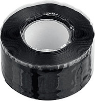 ЗУБР СПАСАТЕЛЬ 25 мм х 3 м, 12 Атм, 30 000 В, черная, силикон, самослипающаяся аварийно-ремонтная изолента,