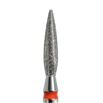 Алмазная фреза ПЛАМЯ (красная, мягкий абразив, D2.3, L100) 856.104.243.100.023, КМИЗ, Казань
