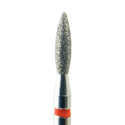 Алмазная фреза ПЛАМЯ (красная, мягкий абразив, D2.1, L080) 856.104.243.080.021, КМИЗ, Казань