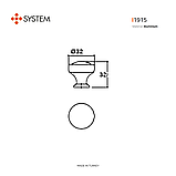 Ручка-кнопка мебельная SYSTEM SY1915 0032 цвет CR (хром), фото 2