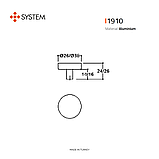 Ручка-кнопка мебельная SYSTEM SY1910 0026 цвет AL6 (черный матовый), фото 2