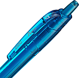 Ручка шариковая автоматическая DELI ARRIS, синяя, 0,7 мм, с резиновым грипом, синий корпус, пластик, фото 4