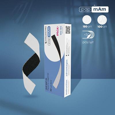 Сменные файлы STALEKS PRO рармАм для основы EXPERT 20 тонкие Mix 100/180 грит (50 шт., бело-черный абразив)