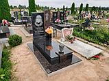 ОДИНОЧНЫЙ ПАМЯТНИК В ЕВРОПЕЙСКОМ СТИЛЕ НА ГРАНИТНОЙ ПЛОЩАДКЕ, фото 2