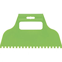 Шпатель для клея, пластмассовый, зубчатый 4х4мм. СИБРТЕХ