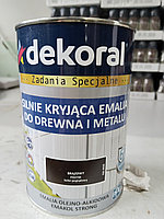 Эмаль Dekoral Emakol Strong масляно-фталевая 0,9л коричневая RAL 8028
