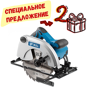 Циркулярная пила BULL KS 1901 в кор. (1500 Вт, 190х30 мм, до 66 мм) (07018126)