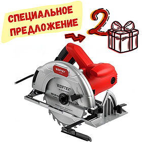 Циркулярная пила WORTEX CS 1865 в кор. (1400 Вт, 185х20 мм 24Т, пропил до 65 мм, алюминиевая подошва) 1333550