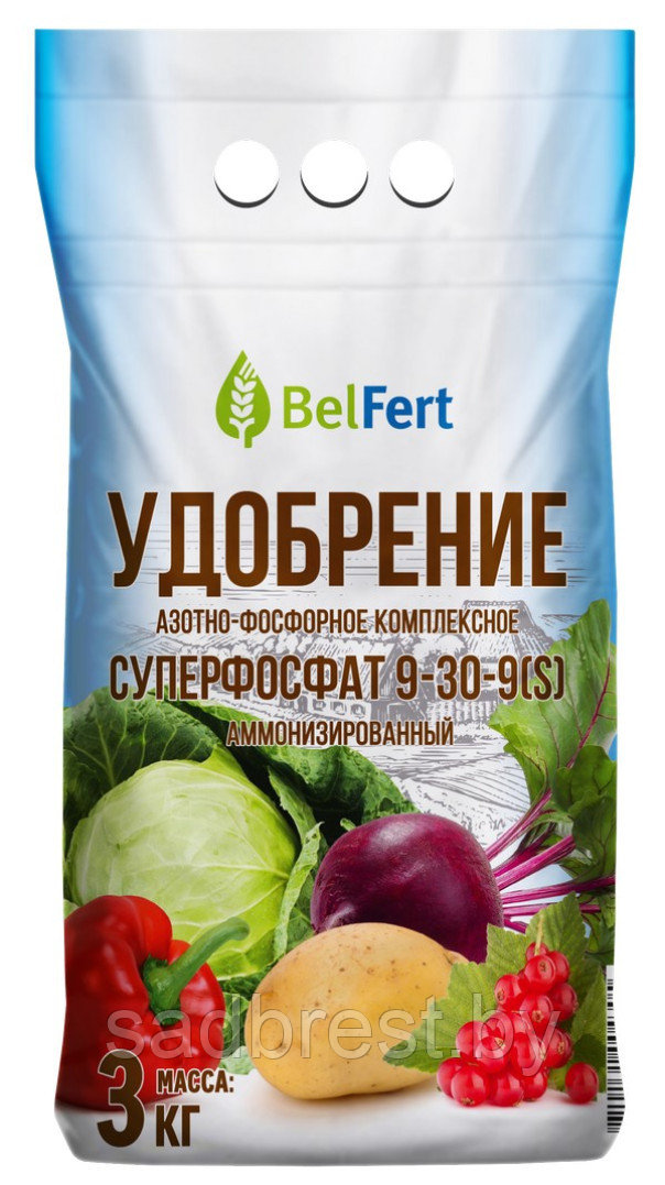 Удобрение Суперфосфат 9-30 3 кг