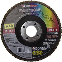 ЛУГА 125 мм, P40, КЛТ, Круг лепестковый торцевой (3656-125-40)