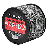 Леска SKIPER H22 (ф 2.4 мм х 346 м кручен. сеч., серебр.) БОБИНА