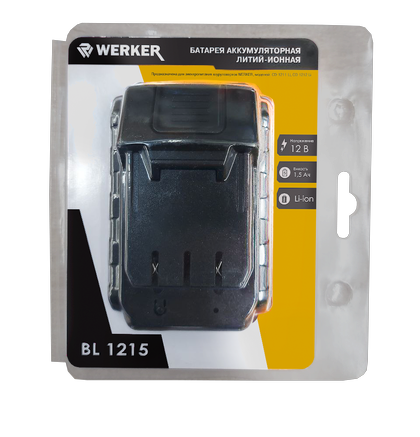 Аккумулятор WERKER BL1215 12В,Li-ion1,5Ач