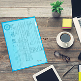 Папка-уголок плотная BRAUBERG SUPER, 0,18 мм, синяя, 270479, фото 7