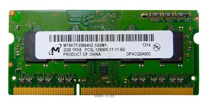 Оперативная память SO-DDR3 RAM 2GB PC3L-12800S Micron 1.35V