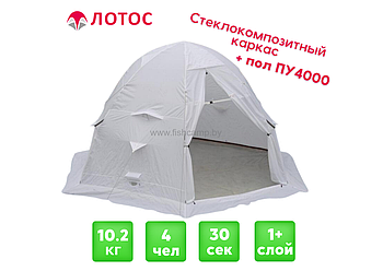 Зимняя палатка Лотос 5С (Белый) + пол ПУ4000