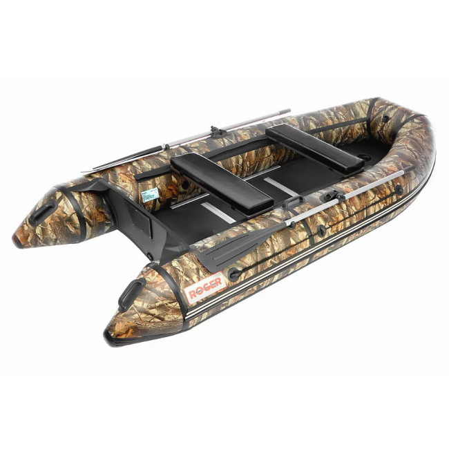 Надувная лодка Roger Hunter 3500 Киль Камуфляж Лес