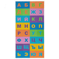 Коврик игровой пазл детский "Русский Алфавит" 20*20 см, 32 детали