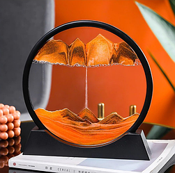 Песчаная 3D картина - антистресс Арабика Sand Painting 17.5 см. / Движущаяся картина - подарок на подставке,