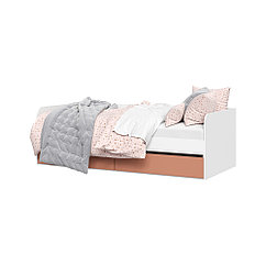 Кровать Турбо КР-01 с ортопедическим основанием - Шарли Терракота / Белый Шагрень