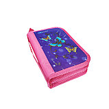 Пенал на 2 отделения на молнии без наполнения "Бабочки", фото 2