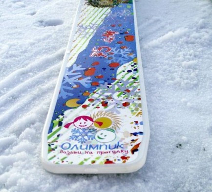 Лыжи детские "Лыжики пыжики" с палками и мягкими креплениями (75 см) от 3-х лет - фото 4 - id-p33745954