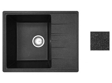 Мойка из искусственного камня AV ENGINEERING Platinum черный (AV765495PBKA) 570х465 мм
