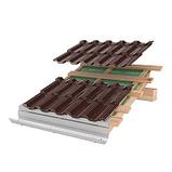 Металлочерепица модульная RoofArt Arctica, GreenCoat Pural BT, 0,53мм, скрытое крепление, темно-коричневый, фото 2