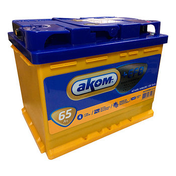 Аккумулятор AKOM +EFB 6CT-65 Евро (65 A/h), 670А R+