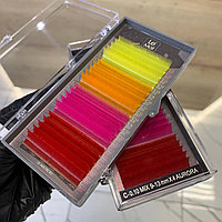 Ресницы С 0.10 Le Mat Цветные AURORA Миксы (9-13 мм)