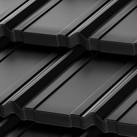 Металлочерепица модульная RoofArt Nordica, GreenCoat Pural BT, 0,53мм, скрытое крепление, черный