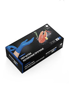 Перчатки латексные прочные, размер L, 50 шт. в коробке