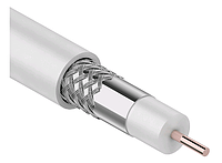 Кабель RG-6U (75 Ом), CCS/Al/Al 48 % (бухта 100 м) белый PROconnect