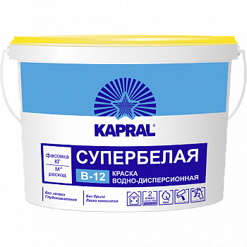 Краска ВД "Капрал В-12", ведро 10 л (15 кг)