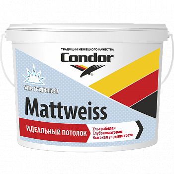 Краска ВД "Mattweiss" (Матвайс), ведро 2,5 л (3,75 кг)