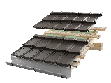 Металлочерепица модульная RoofArt Nordica, GreenCoat Pural BT, 0,53мм, скрытое крепление, антрацитовый серый, фото 2
