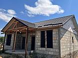Металлочерепица модульная RoofArt Nordica, GreenCoat Pural BT, 0,53мм, скрытое крепление, антрацитовый серый, фото 5