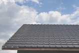 Металлочерепица модульная RoofArt Nordica, GreenCoat Pural BT, 0,53мм, скрытое крепление, антрацитовый серый, фото 8