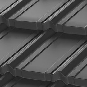 Металлочерепица модульная RoofArt Nordica, GreenCoat Pural BT, 0,53мм, скрытое крепление, антрацитовый серый