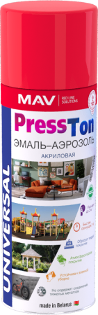 Эмаль-аэрозоль PressTon  акриловая унив. RAL 3005 глянц. винно-красный 520 мл/270 гр