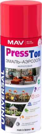 Эмаль-аэрозоль PressTon акриловая унив. RAL 3005 глянц. винно-красный 520 мл/270 гр, фото 2